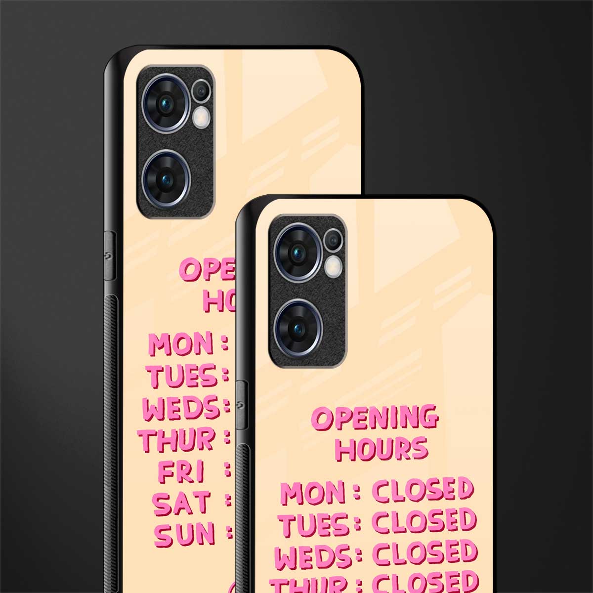 opening hours glass case for oppo reno7 5g image-2