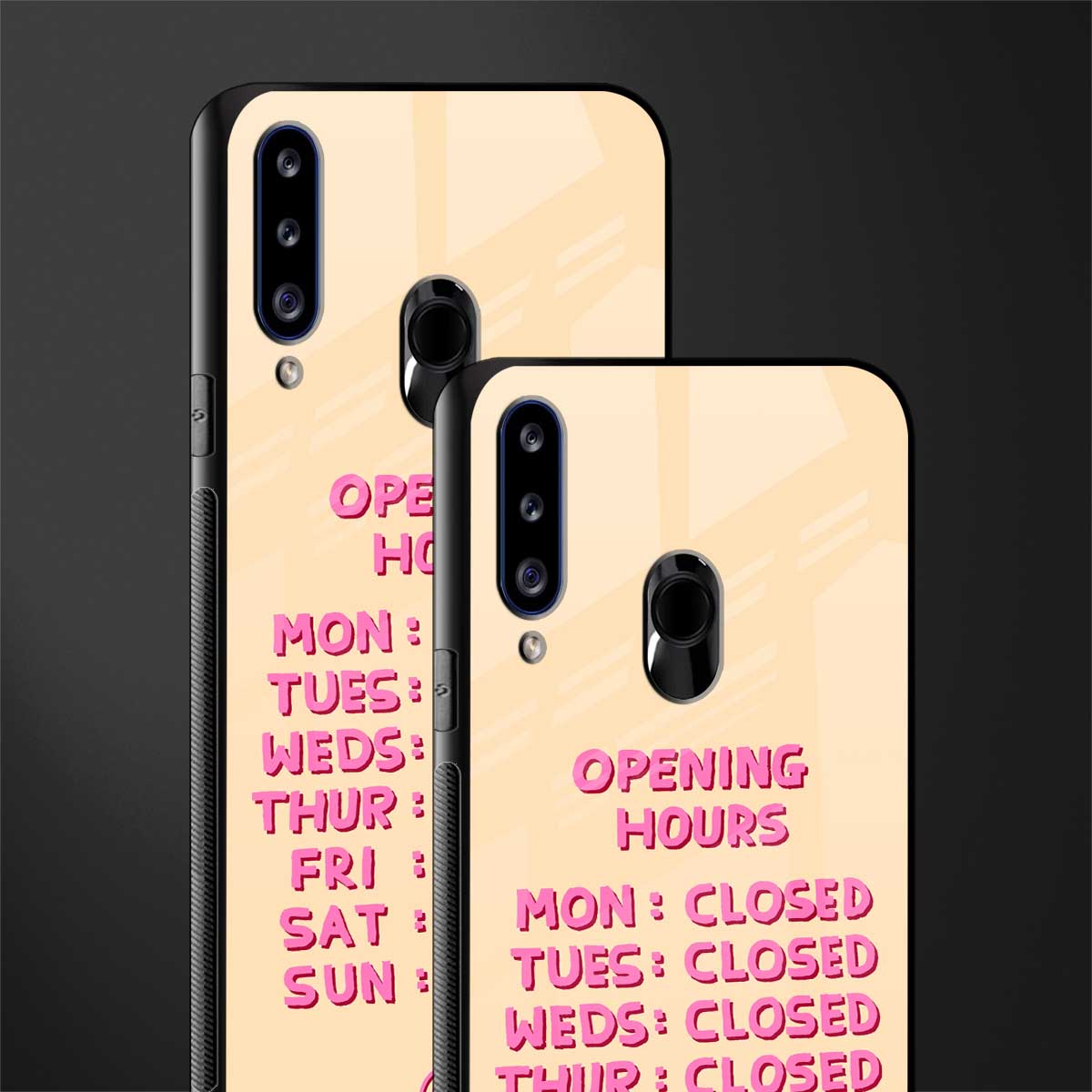 opening hours glass case for samsung galaxy a20s image-2