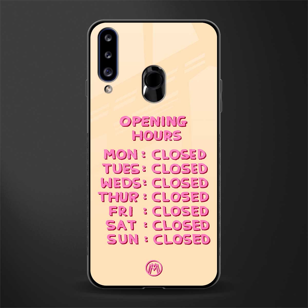 opening hours glass case for samsung galaxy a20s image