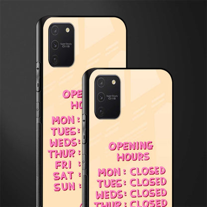 opening hours glass case for samsung galaxy a91 image-2