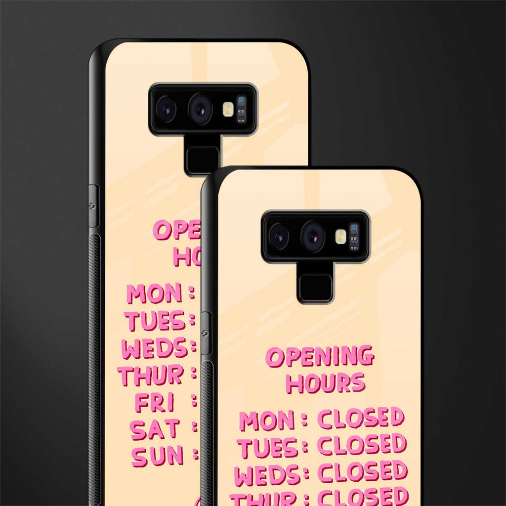 opening hours glass case for samsung galaxy note 9 image-2