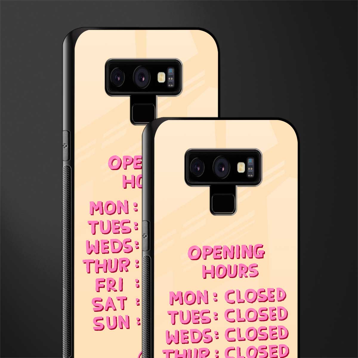 opening hours glass case for samsung galaxy note 9 image-2
