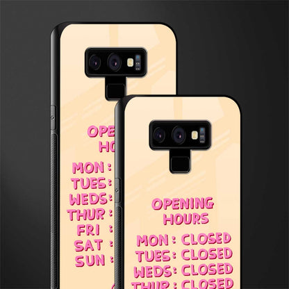 opening hours glass case for samsung galaxy note 9 image-2