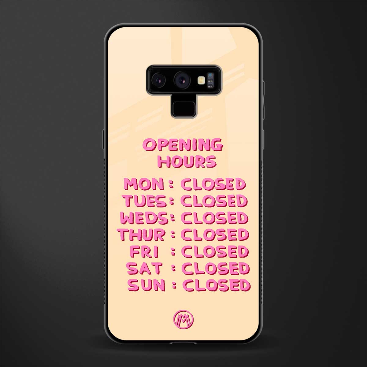 opening hours glass case for samsung galaxy note 9 image