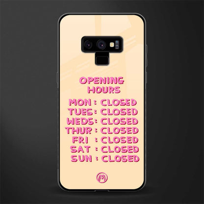 opening hours glass case for samsung galaxy note 9 image