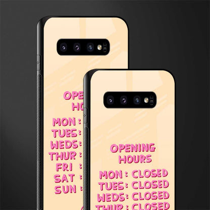 opening hours glass case for samsung galaxy s10 image-2