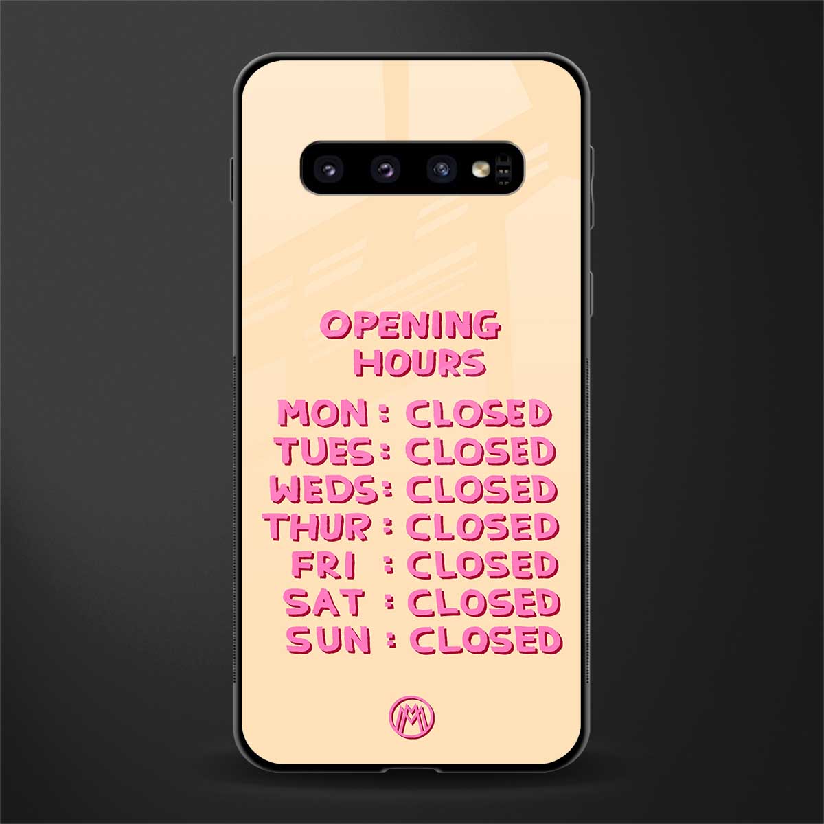 opening hours glass case for samsung galaxy s10 image