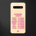 opening hours glass case for samsung galaxy s10 plus image