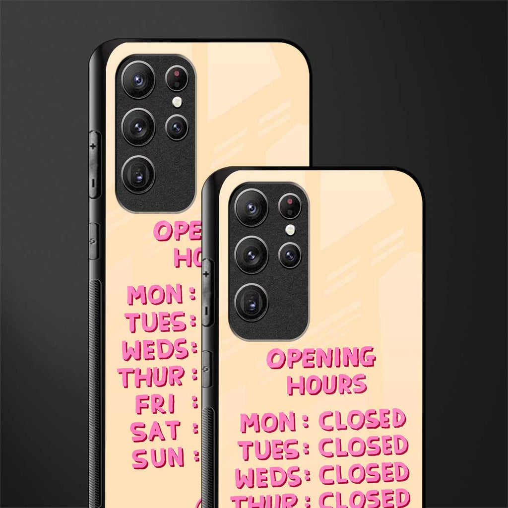 opening hours glass case for samsung galaxy s22 ultra 5g image-2