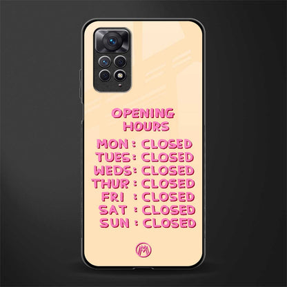 opening hours glass case for redmi note 11 pro image