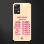opening hours glass case for redmi note 11 image