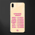 opening hours glass case for vivo v11 pro image