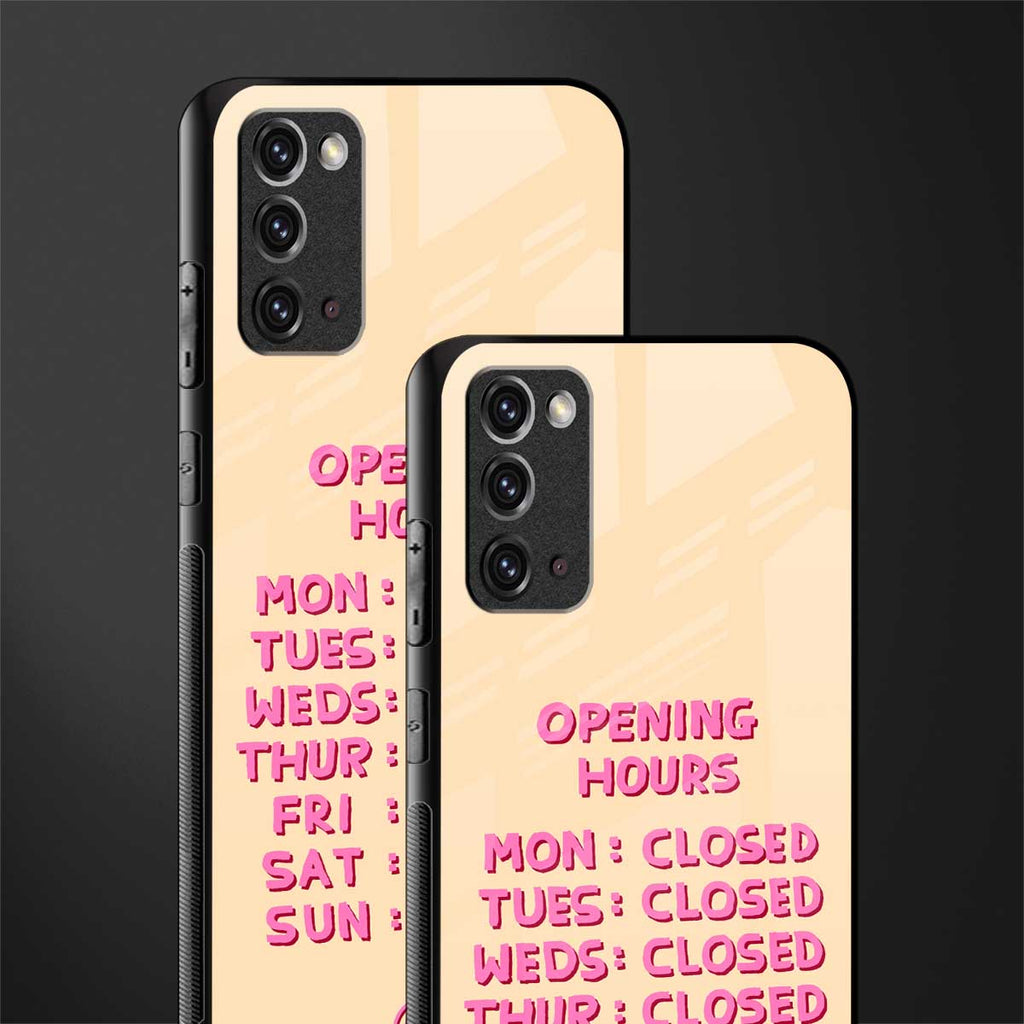 opening hours glass case for samsung galaxy note 20 image-2
