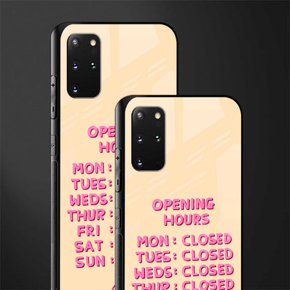 opening hours glass case for samsung galaxy s20 plus image-2