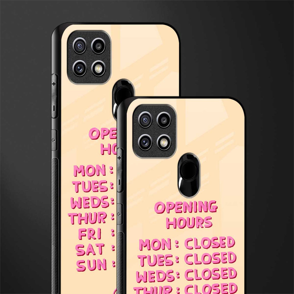 opening hours glass case for oppo a15s image-2