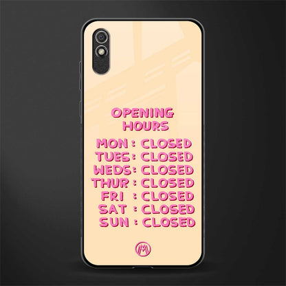 opening hours glass case for redmi 9a sport image