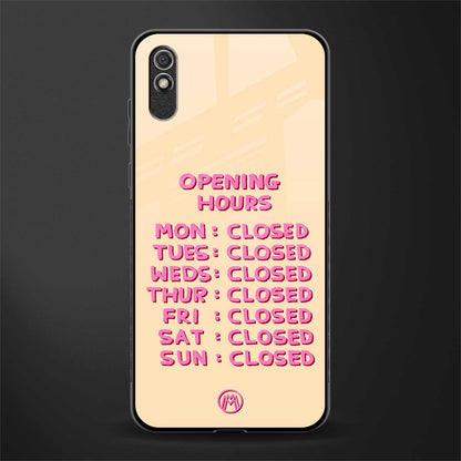 opening hours glass case for redmi 9i image