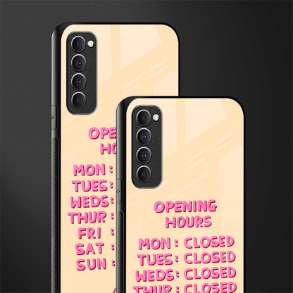 opening hours glass case for oppo reno 4 pro image-2