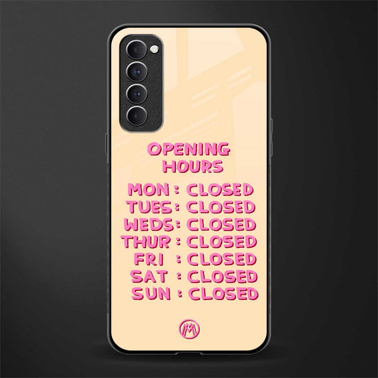 opening hours glass case for oppo reno 4 pro image