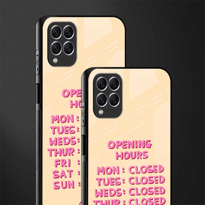 opening hours glass case for samsung galaxy f62 image-2