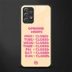 opening hours glass case for samsung galaxy a72 image
