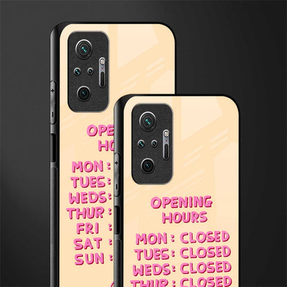 opening hours glass case for redmi note 10 pro max image-2