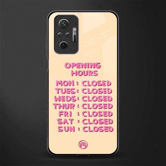 opening hours glass case for redmi note 10 pro image