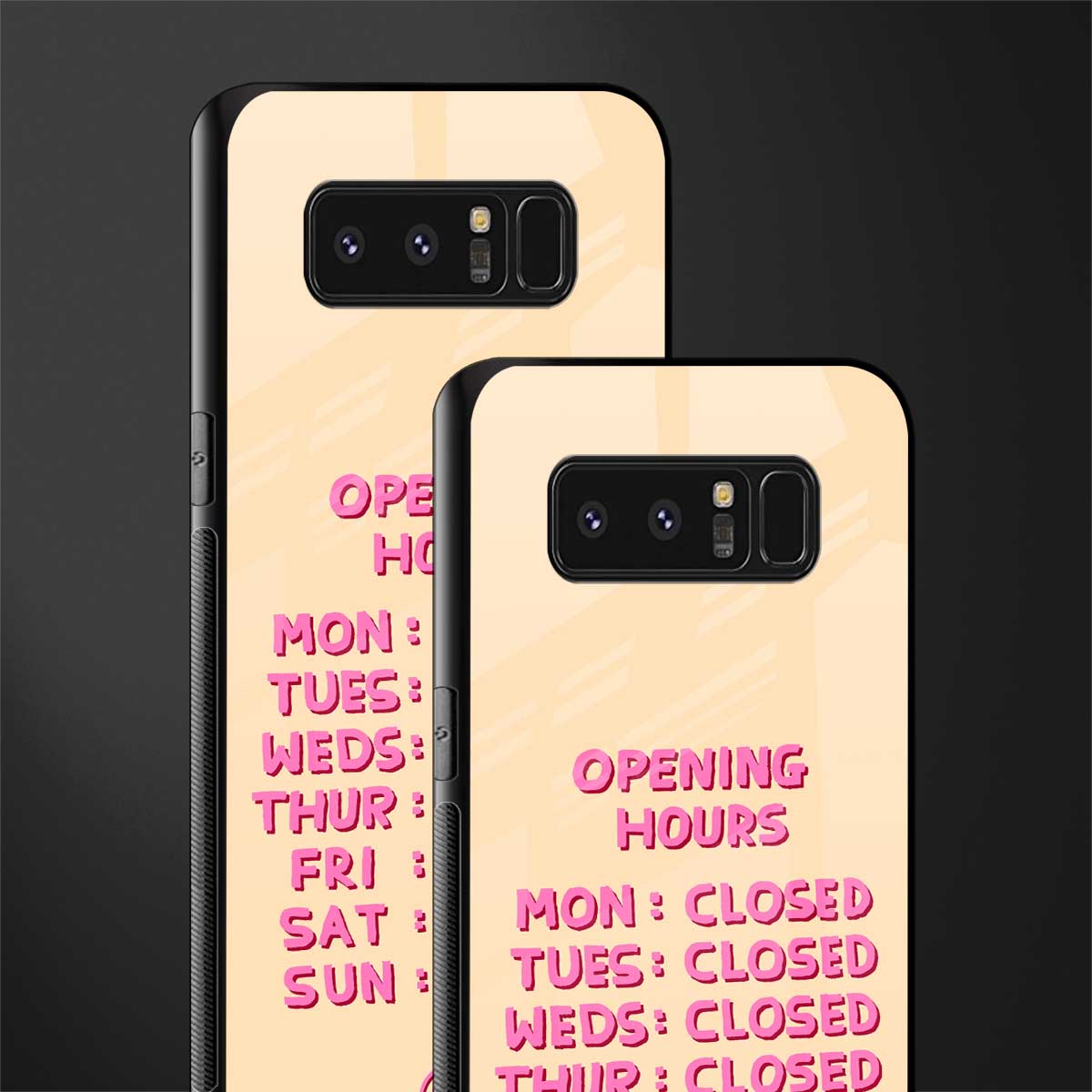 opening hours glass case for samsung galaxy note 8 image-2