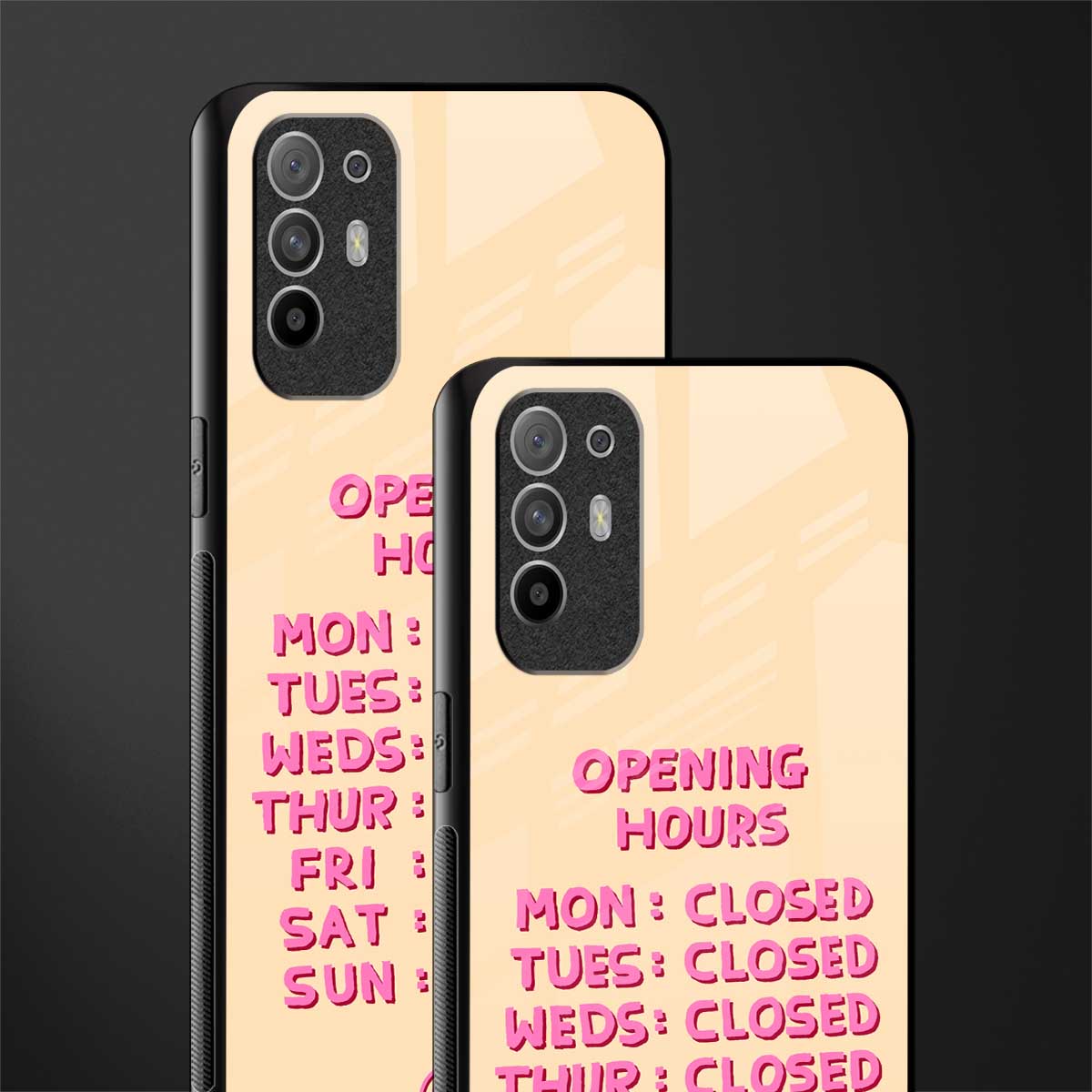 opening hours glass case for oppo f19 pro plus image-2