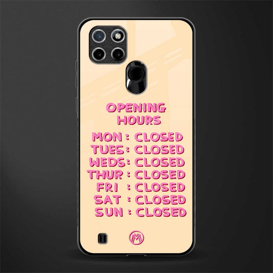 opening hours glass case for realme c21 image