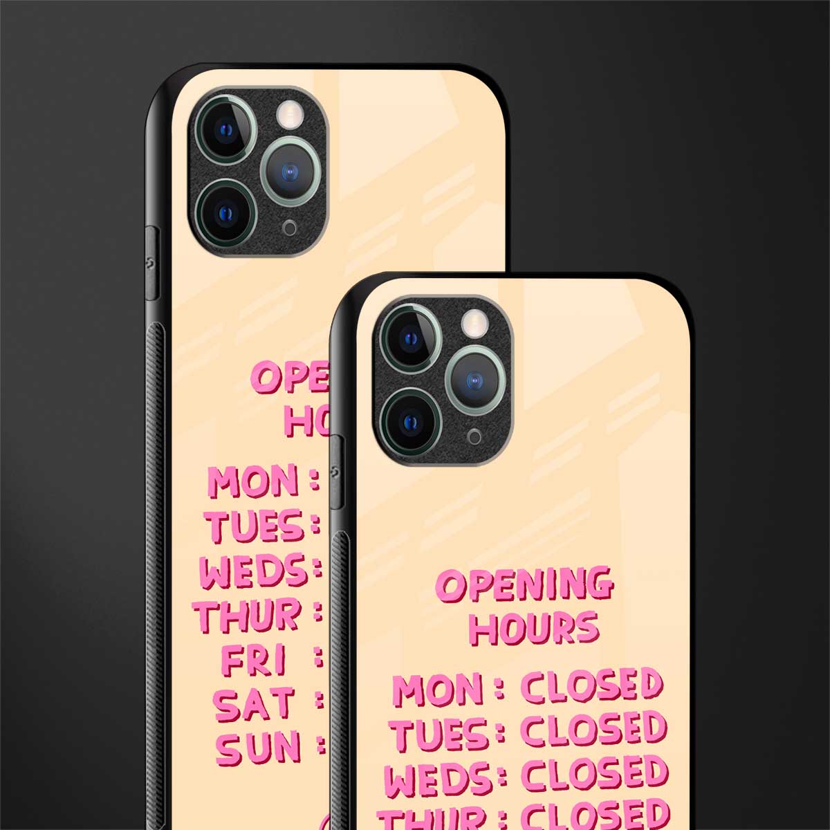 opening hours glass case for iphone 11 pro image-2