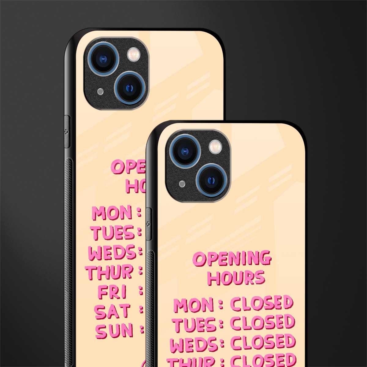 opening hours glass case for iphone 13 image-2