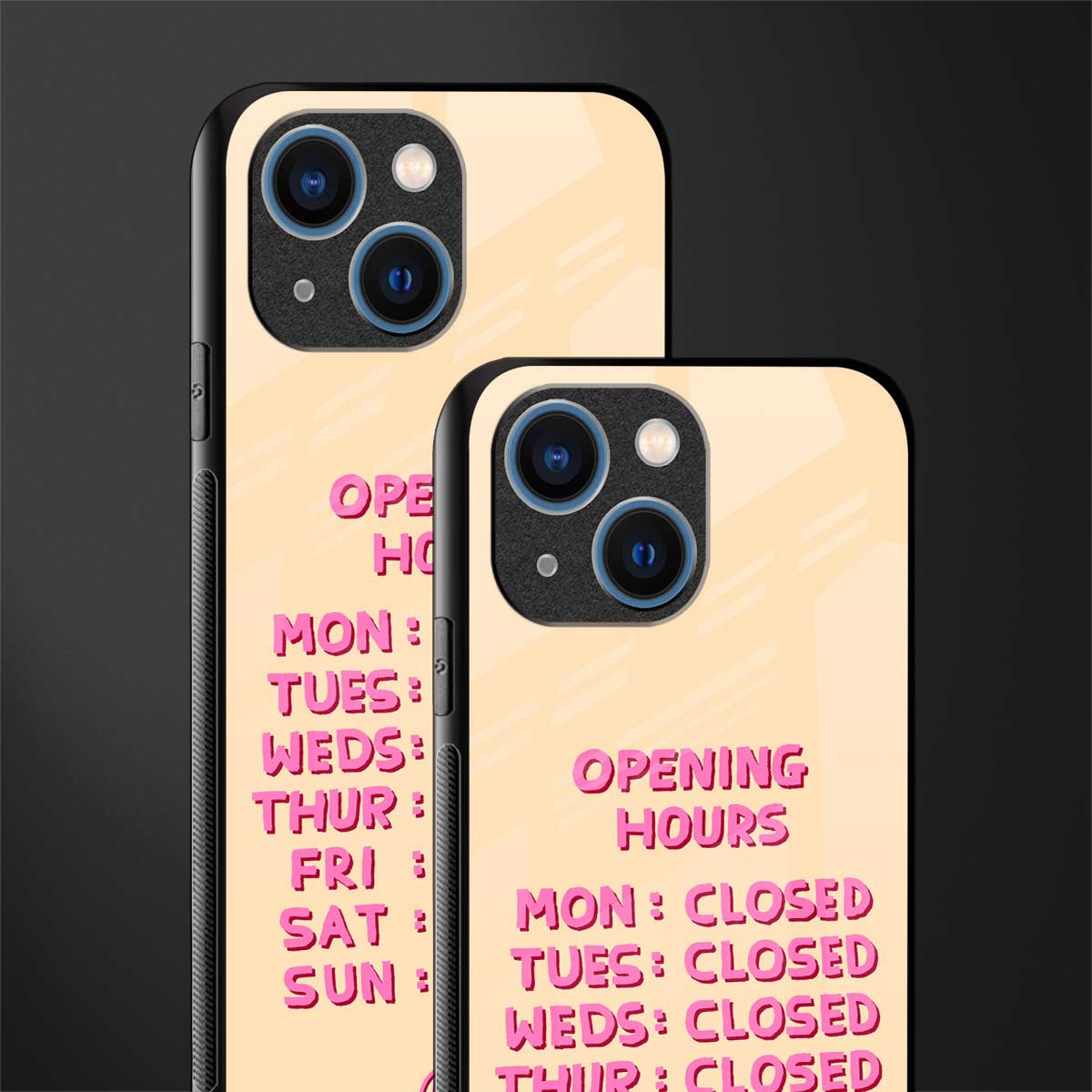 opening hours glass case for iphone 13 mini image-2