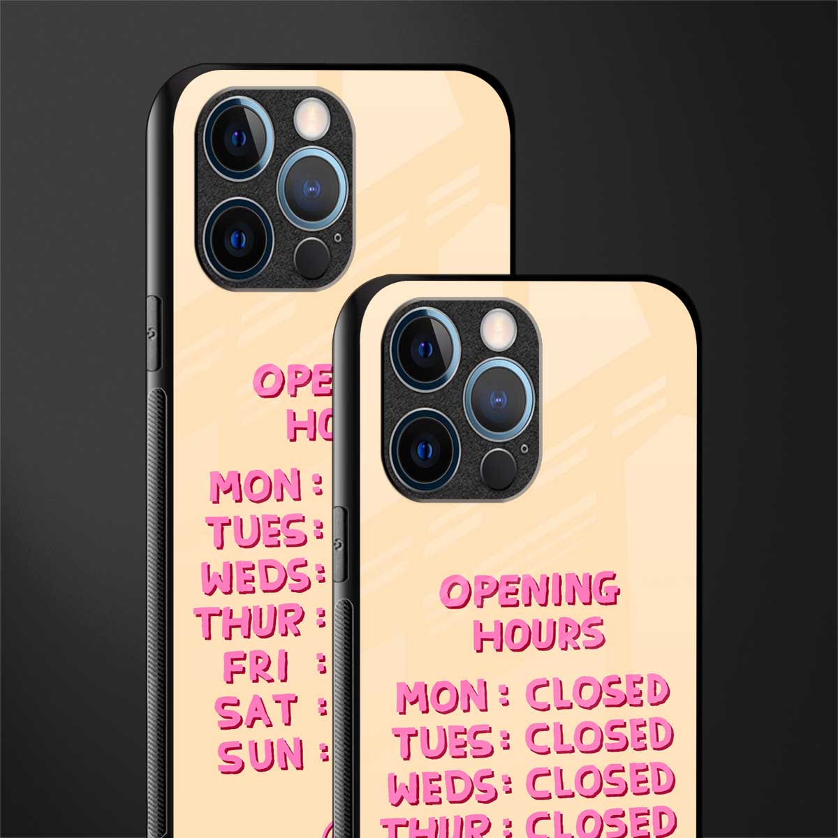 opening hours glass case for iphone 12 pro image-2