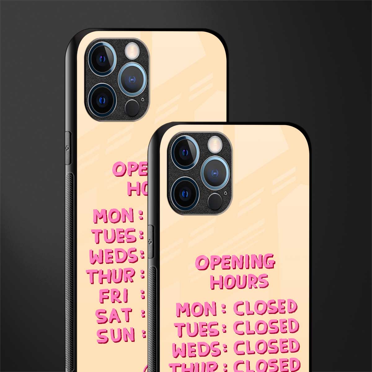 opening hours glass case for iphone 12 pro max image-2