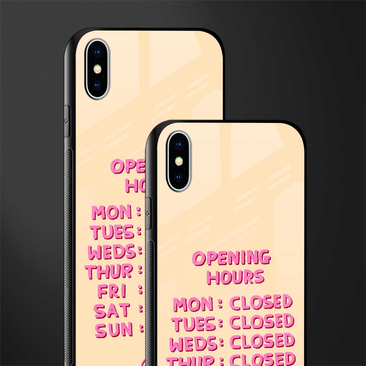 opening hours glass case for iphone xs max image-2