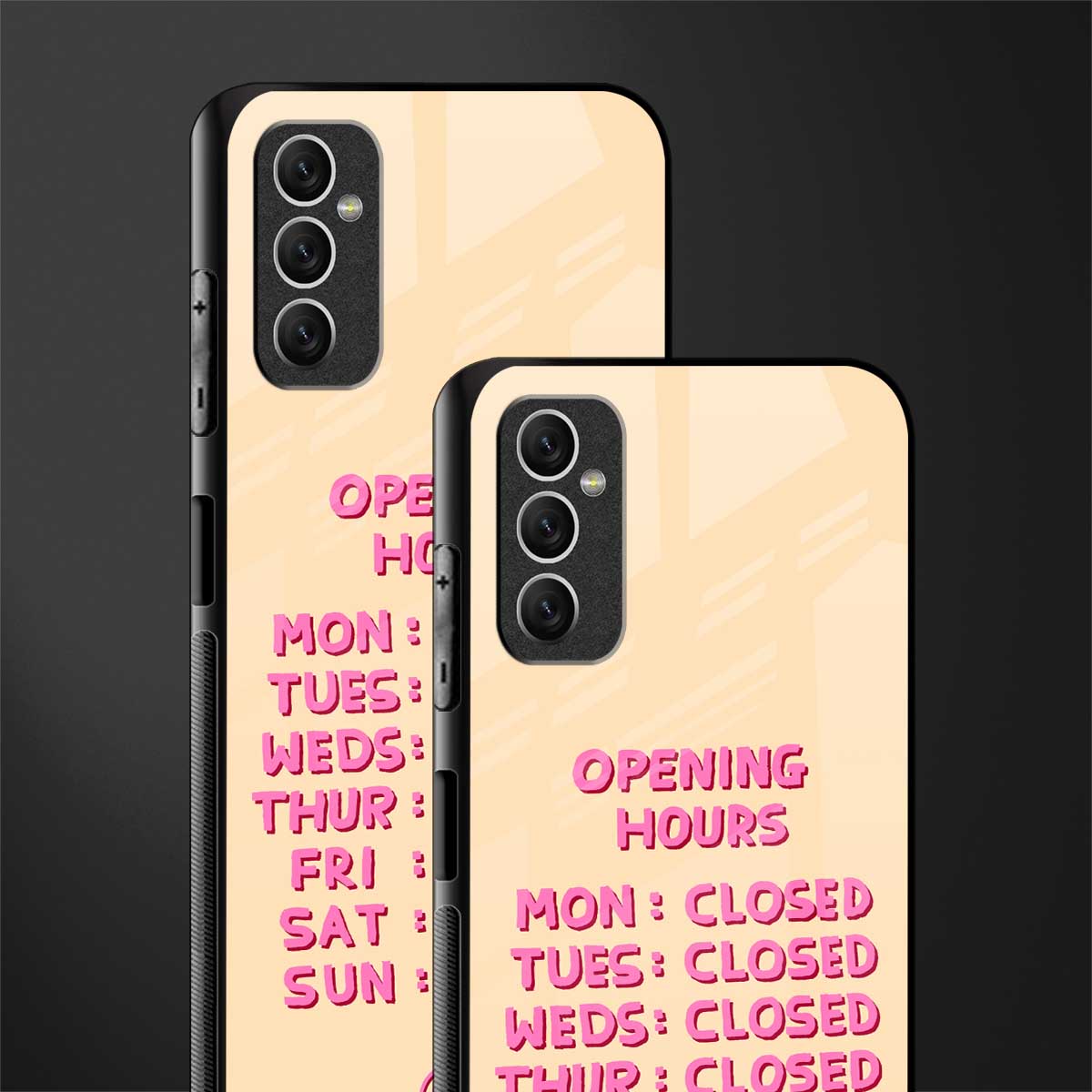opening hours glass case for samsung galaxy m52 5g image-2