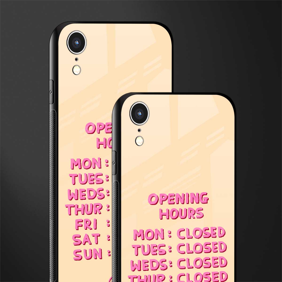 opening hours glass case for iphone xr image-2