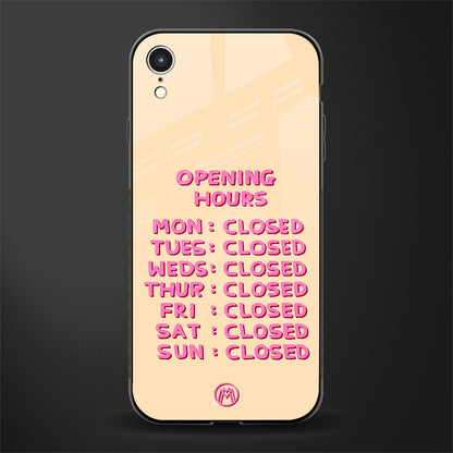 opening hours glass case for iphone xr image