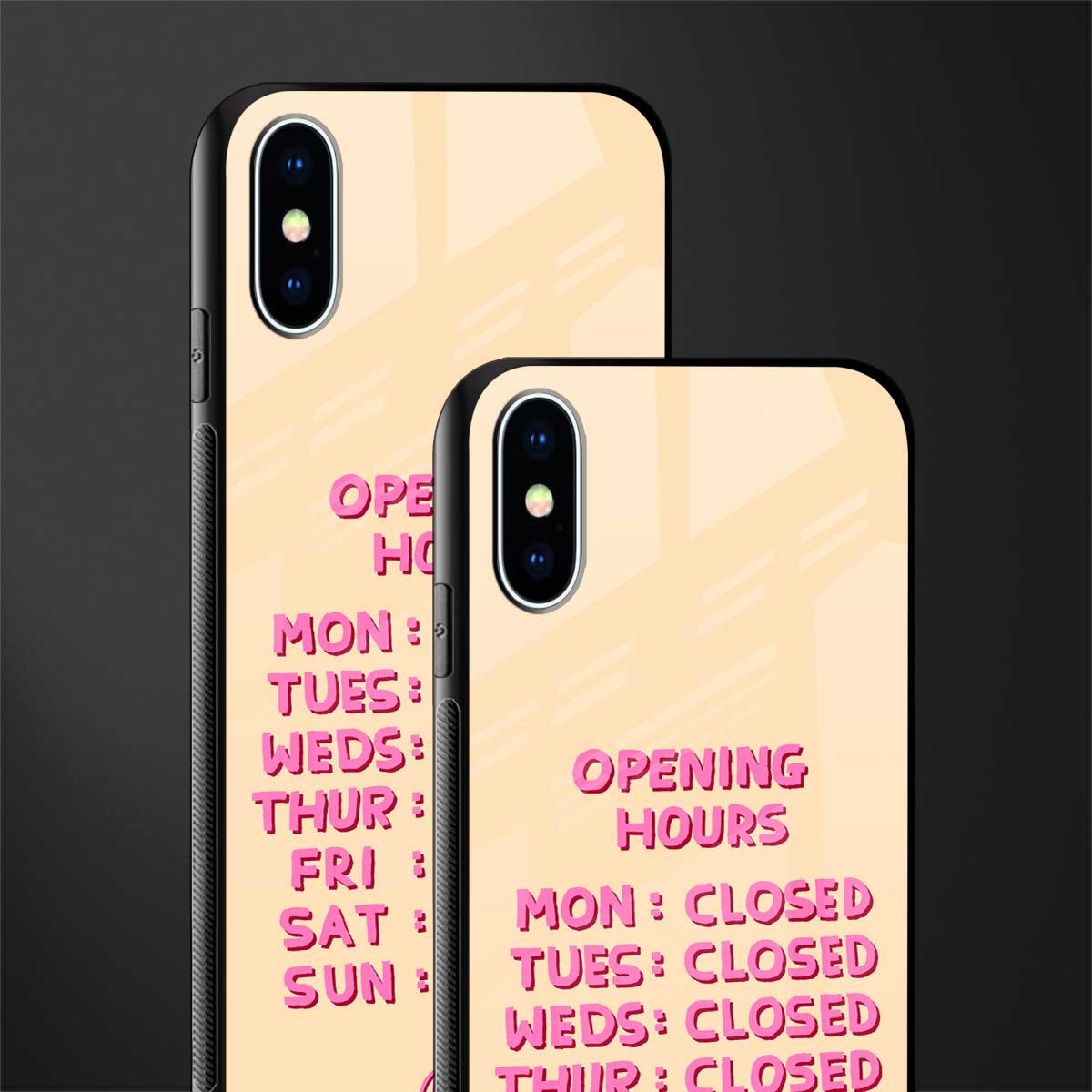 opening hours glass case for iphone xs image-2