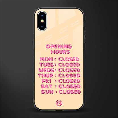 opening hours glass case for iphone xs image