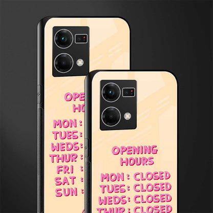 opening hours back phone cover | glass case for oppo f21 pro 4g