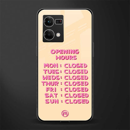 opening hours back phone cover | glass case for oppo f21 pro 4g