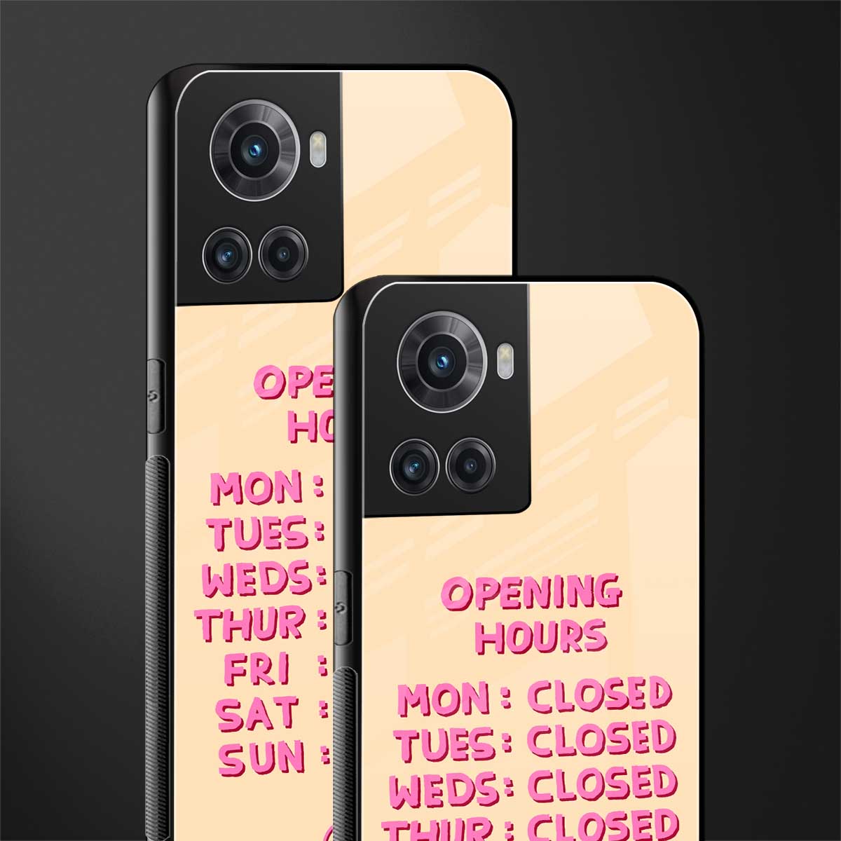 opening hours back phone cover | glass case for oneplus 10r 5g