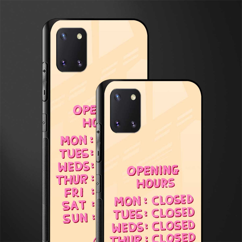 opening hours glass case for samsung galaxy note 10 lite image-2
