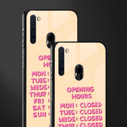 opening hours glass case for samsung a21 image-2