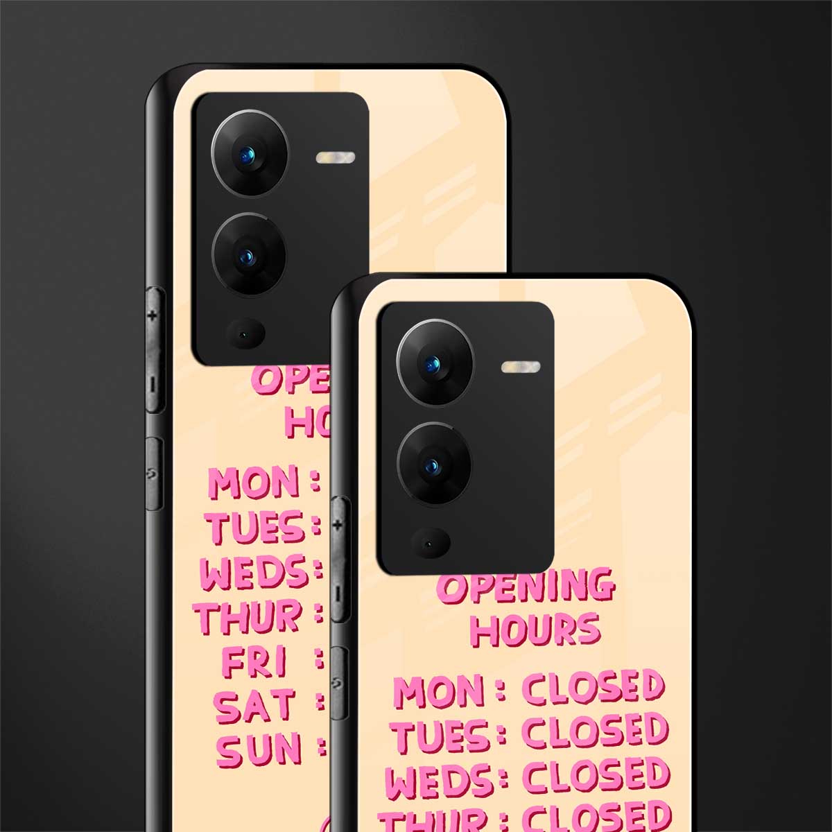 opening hours back phone cover | glass case for vivo v25 pro 5g