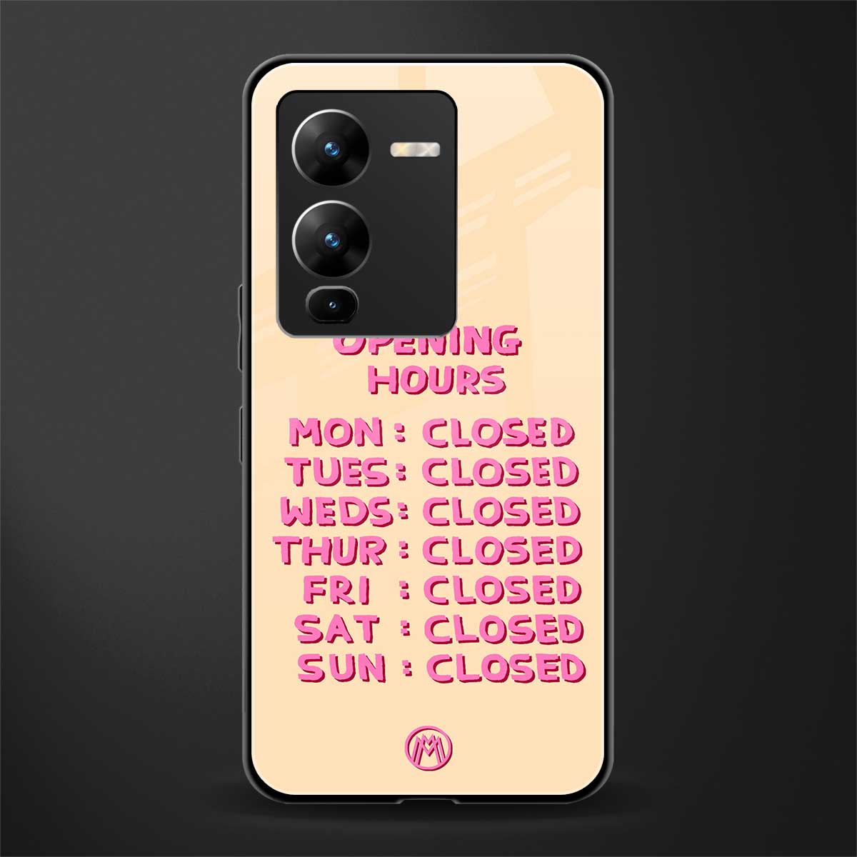 opening hours back phone cover | glass case for vivo v25 pro 5g