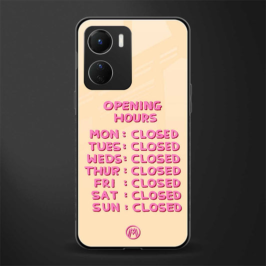 opening hours back phone cover | glass case for vivo y16