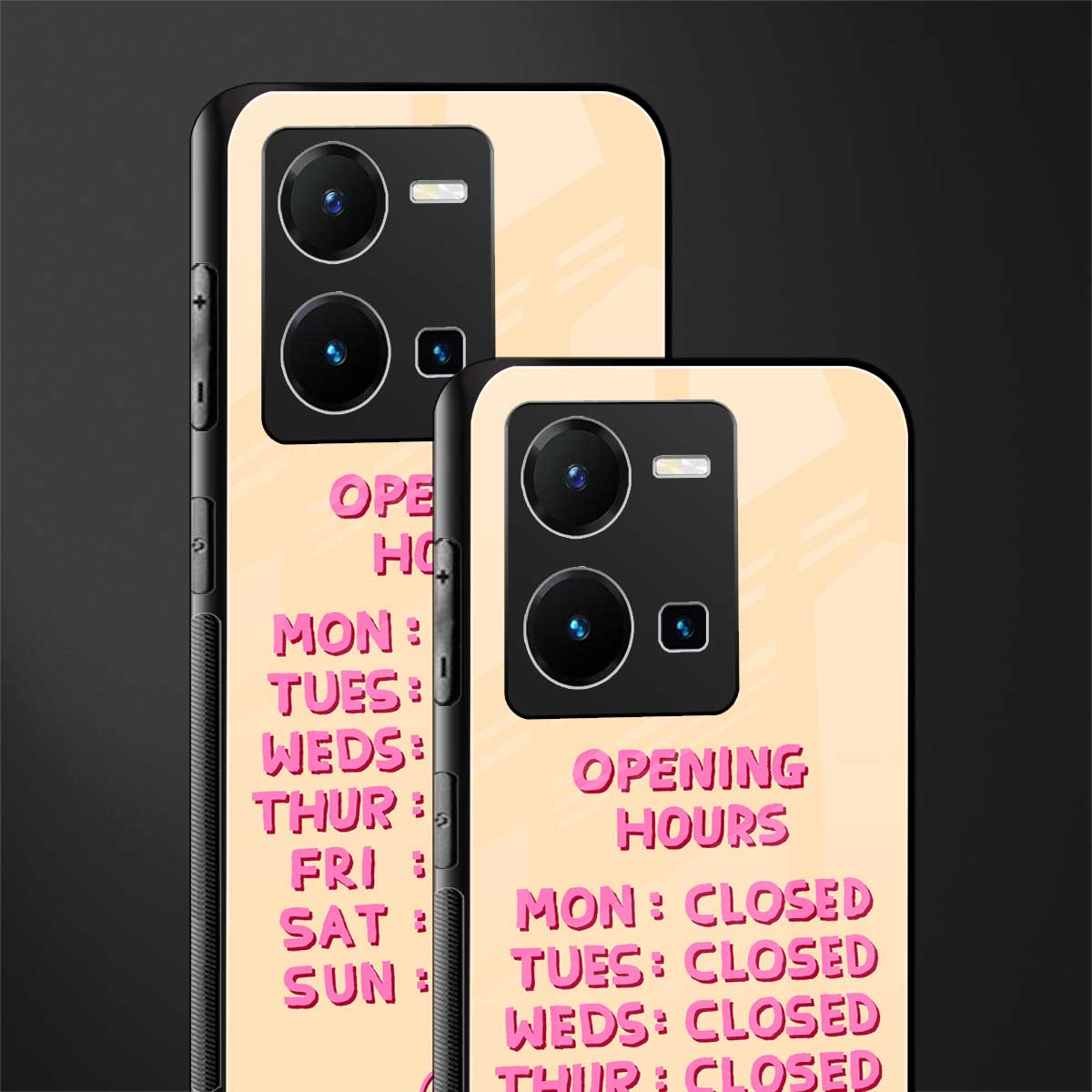 opening hours back phone cover | glass case for vivo y35 4g